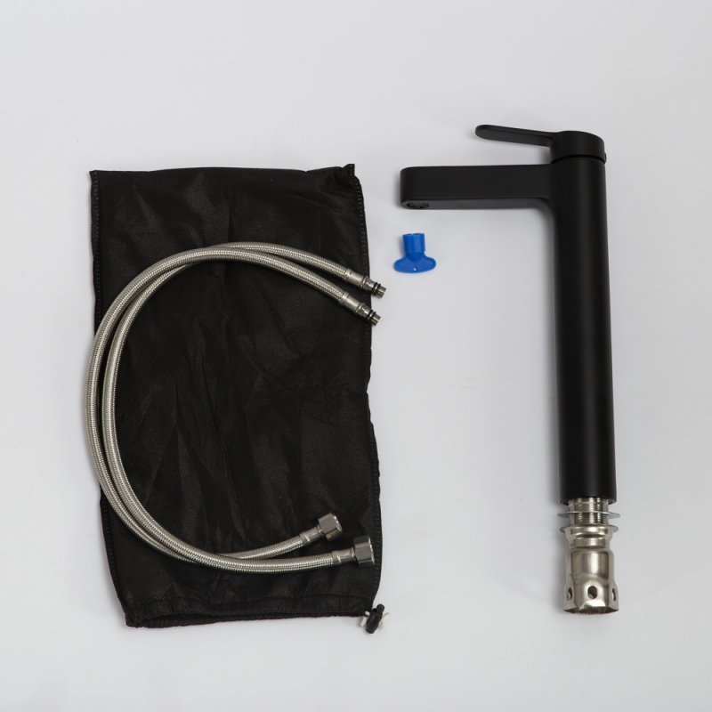 DELTA Смеситель для накладных раковин без донного клапана, чёрный матовый, DEL-LMC-NERO DELTA Смеситель для накладных раковин без донного клапана, чёрный матовый, DEL-LMC-NERO