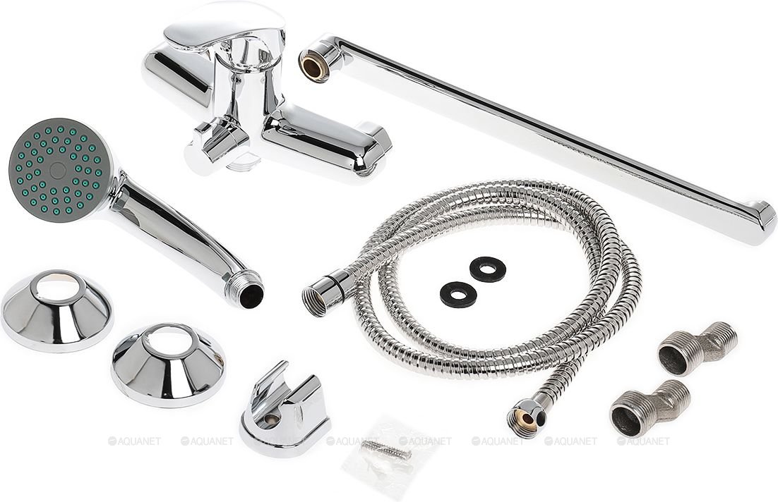 Смеситель для ванны OneLife P01-218cr с душ.набором, полимерный Смеситель для ванны OneLife P01-218cr с душ.набором, полимерный