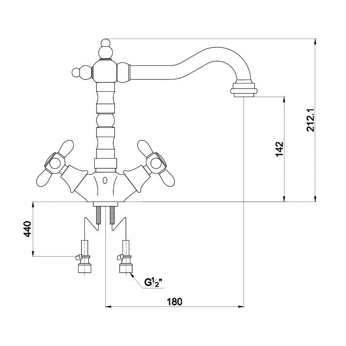 Смеситель Timo Nelson 0143FK Antique Смеситель Timo Nelson 0143FK Antique
