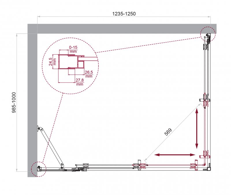 Душевой уголок BELBAGNO LUCE-AH-21 Душевой уголок BELBAGNO LUCE-AH-21