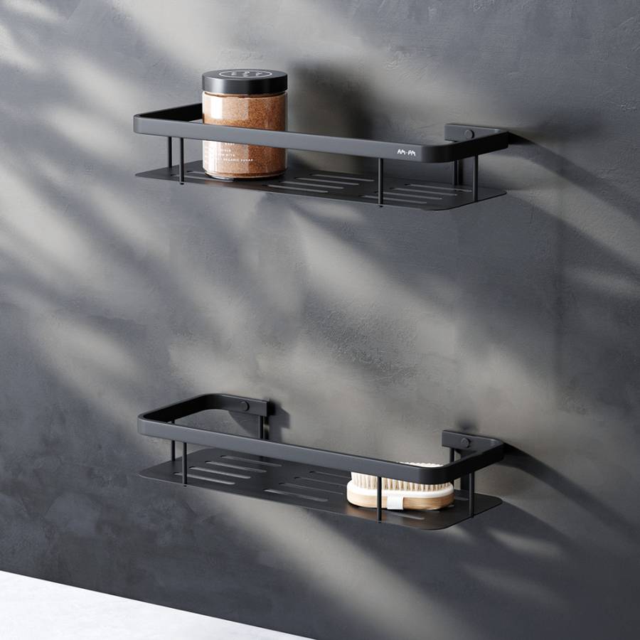 A7453222 Sense L Полка для душа прямая двухъярусная, черный, шт A7453222 Sense L Полка для душа прямая двухъярусная, черный, шт