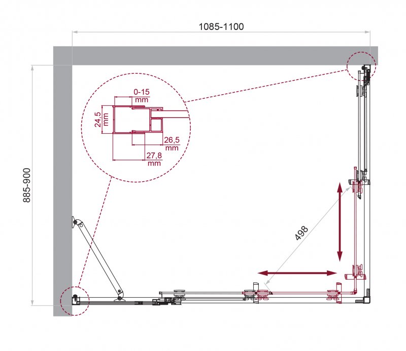 Душевой уголок BELBAGNO LUCE-AH-21 Душевой уголок BELBAGNO LUCE-AH-21