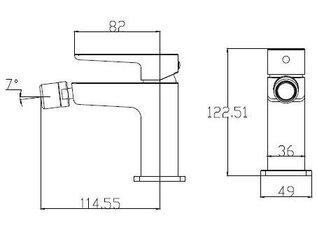 Смеситель для биде OMNIRES PARMA PM7420CR (хром) Смеситель для биде OMNIRES PARMA PM7420CR (хром)