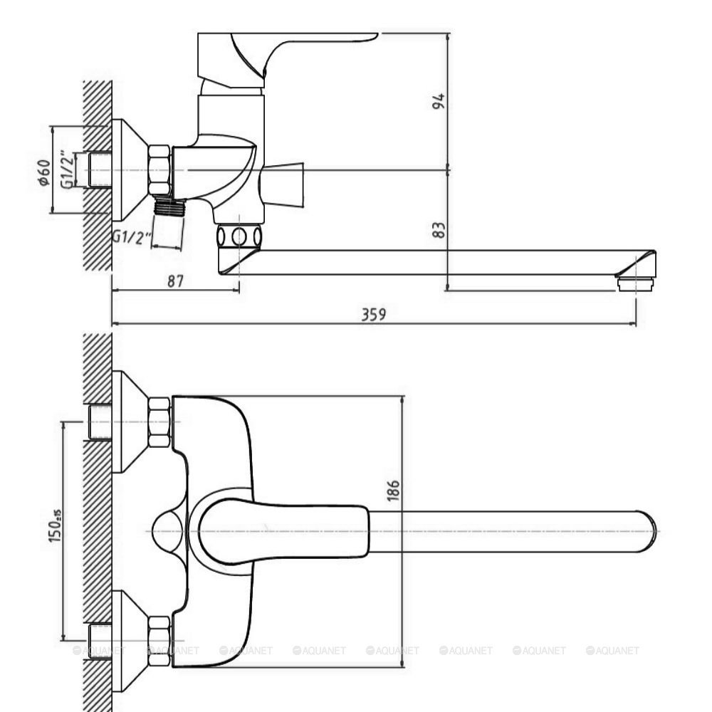Смеситель для ванны/душа Orange Aristo M19-211cr Смеситель для ванны/душа Orange Aristo M19-211cr