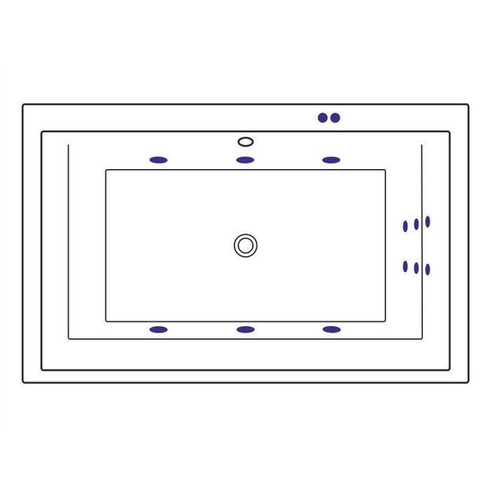 Ванна EXCELLENT Crown Lux 190x120 "LINE" (золото) Ванна EXCELLENT Crown Lux 190x120 "LINE" (золото)