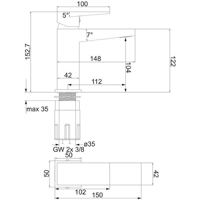 Смеситель для умывальника OMNIRES FRESH FR7110CR (хром) Смеситель для умывальника OMNIRES FRESH FR7110CR (хром)