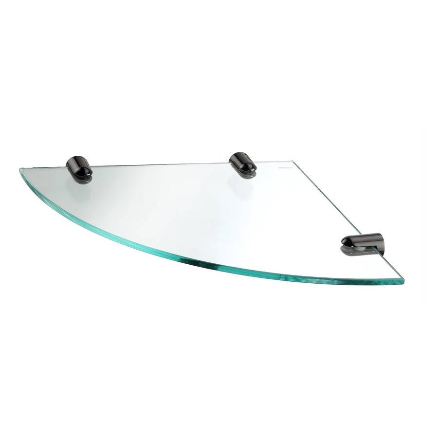 K-533POLISHED BLACK Полка  стеклянная угловая K-533POLISHED BLACK Полка  стеклянная угловая