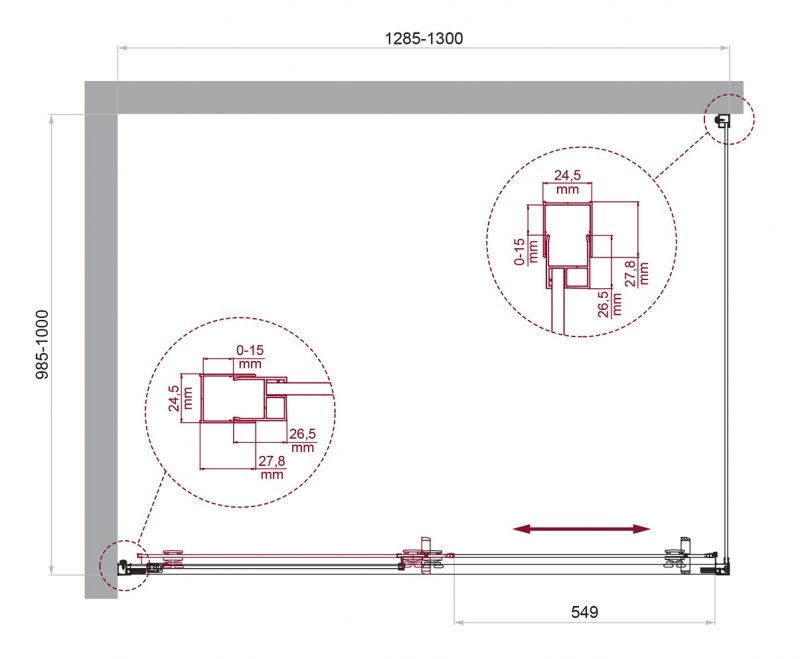 Душевой уголок BELBAGNO LUCE-AH-1 Душевой уголок BELBAGNO LUCE-AH-1