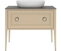 Тумба PLAZA Classic Neo напольная с ящиками 100, капучино матовая PL.CN.100.1+1\CAP.M