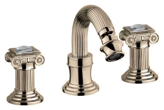 OLIMP-BBS2-03/24-Sw Смеситель для биде на три отверстия с донным клапаном, золото, ручки Swarovski OLIMP-BBS2-03/24-Sw Смеситель для биде на три отверстия с донным клапаном, золото, ручки Swarovski