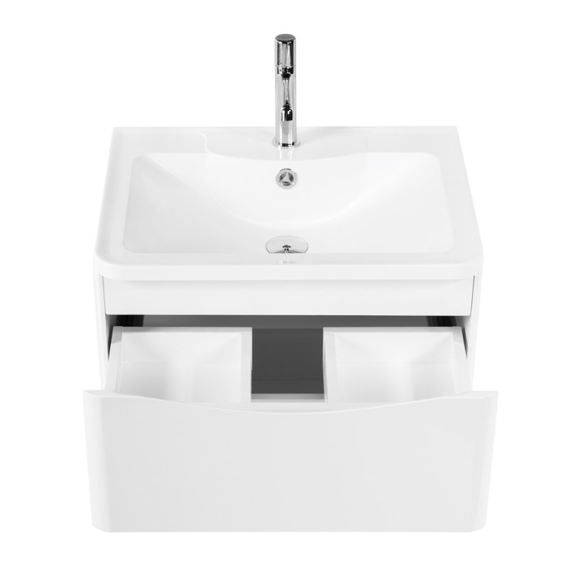 Тумба с раковиной подвесная BelBagno ACQUA 60 Bianco Lucido, раковина белая Тумба с раковиной подвесная BelBagno ACQUA 60 Bianco Lucido, раковина белая