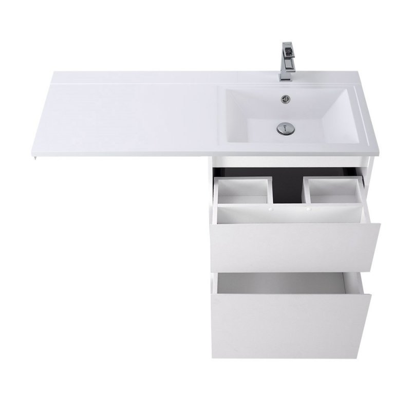 Тумба с раковиной напольная BelBagno KRAFT-LVD-58/120-L Pino Pasadena, раковина белая Тумба с раковиной напольная BelBagno KRAFT-LVD-58/120-L Pino Pasadena, раковина белая