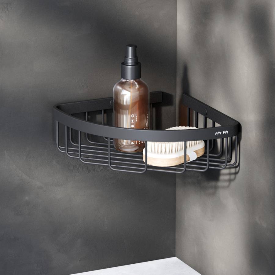 A7452122 Sense L Корзина для душа угловая, черный A7452122 Sense L Корзина для душа угловая, черный