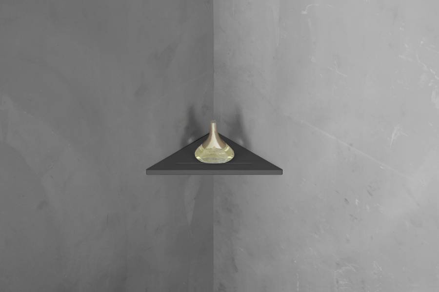 Угловая полочка для ванной комнаты ABBER Stein AS1652MB черная матовая Угловая полочка для ванной комнаты ABBER Stein AS1652MB черная матовая