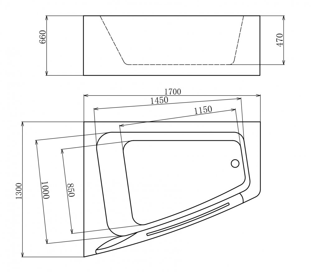 Акриловая ванна Gemy 170х130 G9056 K L Акриловая ванна Gemy 170х130 G9056 K L