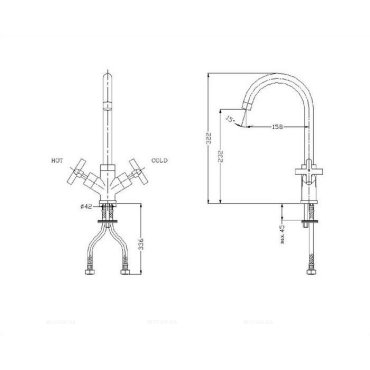 Смеситель для мойки OMNIRES MODERN C303CR (хром) Смеситель для мойки OMNIRES MODERN C303CR (хром)