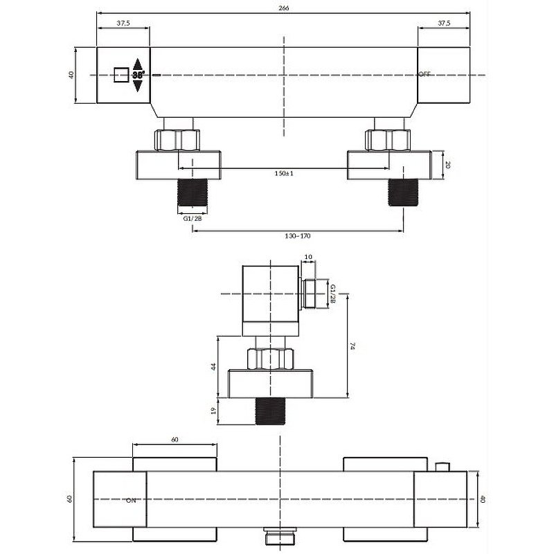 Смеситель термостатический для душа OMNIRES FRESH FR7146CR  (хром) Смеситель термостатический для душа OMNIRES FRESH FR7146CR  (хром)