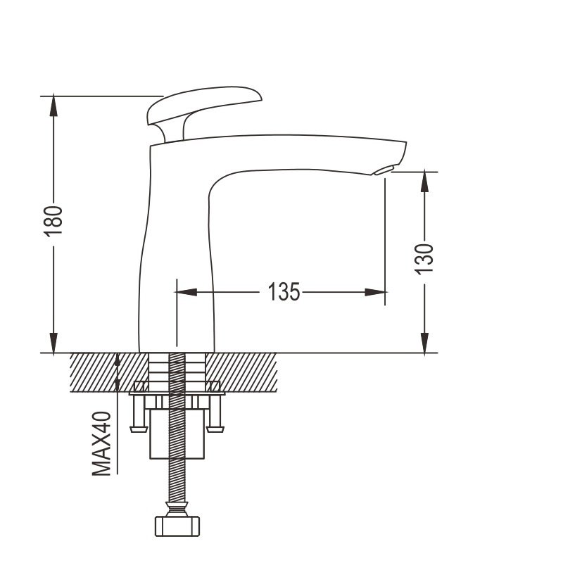 Смеситель для раковины латунь R2401F Смеситель для раковины латунь R2401F
