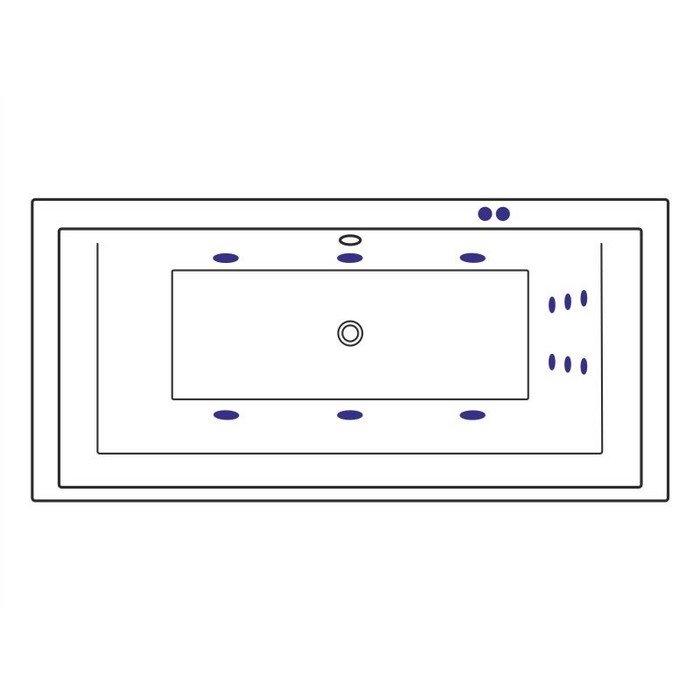 Ванна EXCELLENT Crown Grand 190x90 "LINE" (хром) Ванна EXCELLENT Crown Grand 190x90 "LINE" (хром)