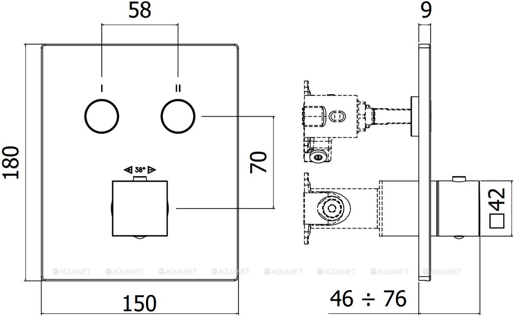 Смеситель для душа Paffoni Compact Box CPT518NO Смеситель для душа Paffoni Compact Box CPT518NO