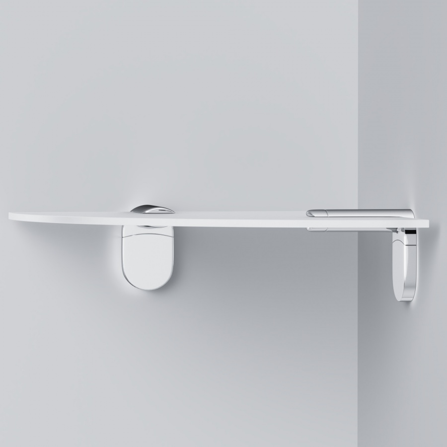 A8434900 X-Joy Угловая стеклянная полка, 20 см A8434900 X-Joy Угловая стеклянная полка, 20 см