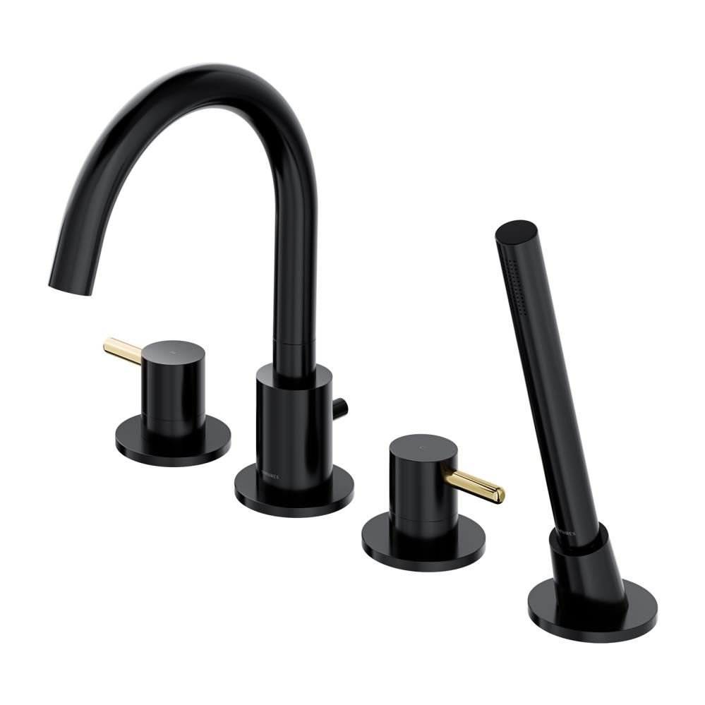 Смеситель для ванны на 4 отверстия OMNIRES Y Y1232BLGL (черный/золото) Смеситель для ванны на 4 отверстия OMNIRES Y Y1232BLGL (черный/золото)