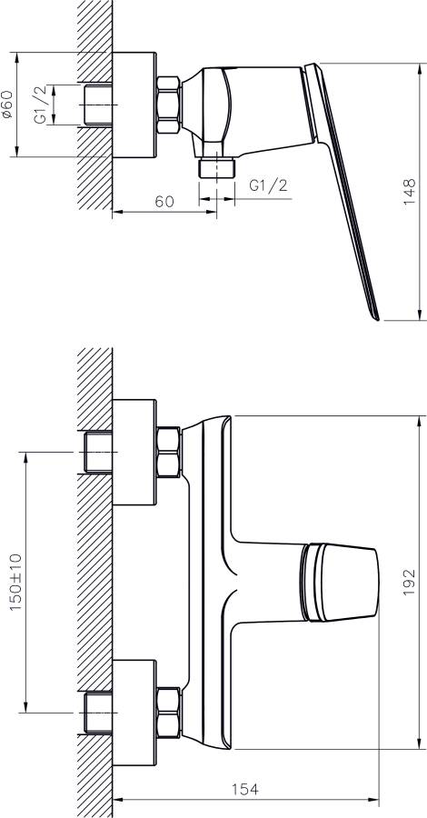 Смеситель для душа RUSH Bering (BE5535-63) Смеситель для душа RUSH Bering (BE5535-63)