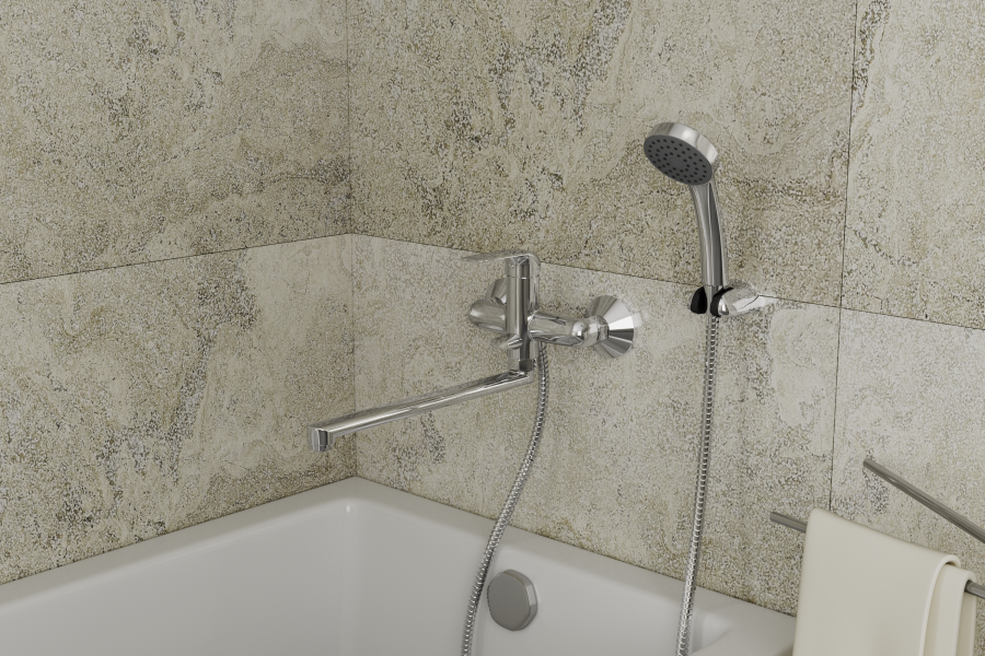 Смеситель для ванны с длинным поворотным изливом RUSH Fiji (FI1835-51) Смеситель для ванны с длинным поворотным изливом RUSH Fiji (FI1835-51)