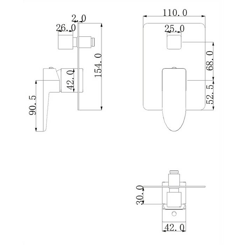 Смеситель для душа скрытого монтажа OMNIRES SIENA SN7335CR (хром) Смеситель для душа скрытого монтажа OMNIRES SIENA SN7335CR (хром)