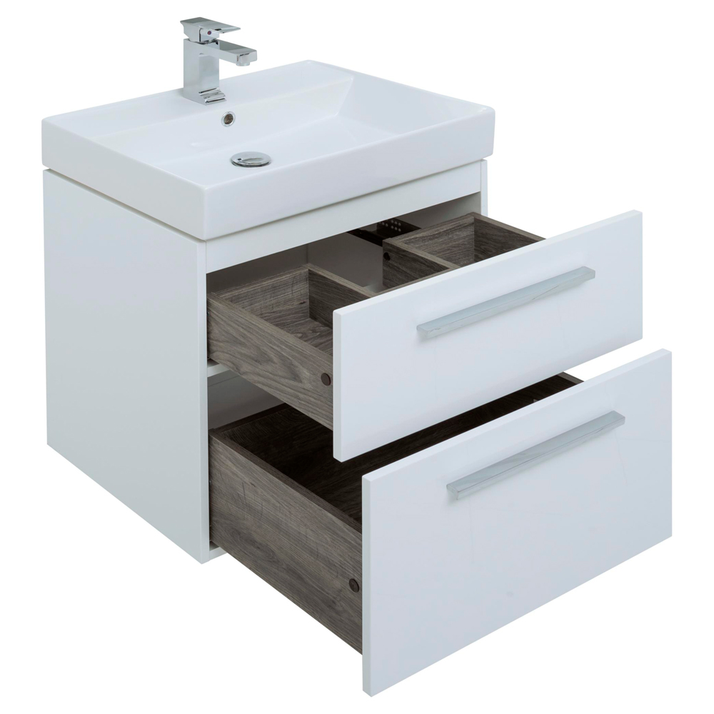 Мебель для ванной Aquanet Nova 60 белый (2 ящика) Мебель для ванной Aquanet Nova 60 белый (2 ящика)