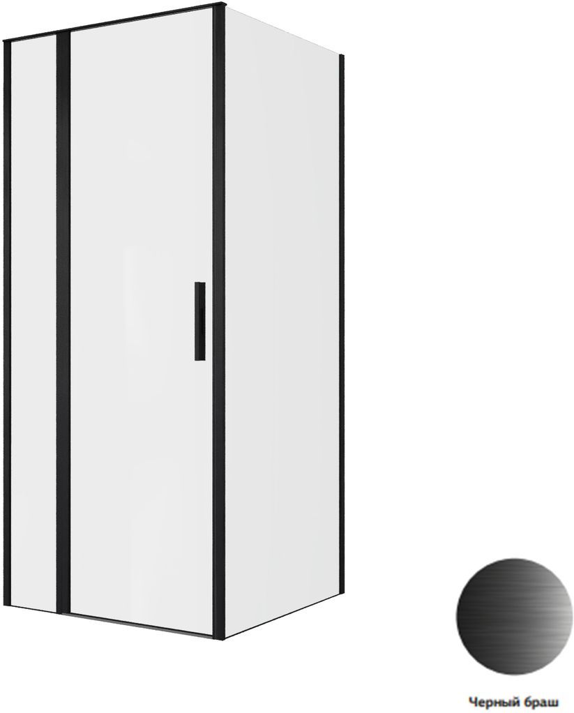 Душевой уголок Allen Brau Priority 90x90 3.31027.BBA + 3.31045.BBA черный браш Душевой уголок Allen Brau Priority 90x90 3.31027.BBA + 3.31045.BBA черный браш