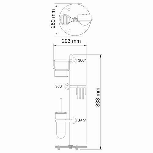 K-1236 Комбинированная напольная стойка K-1236 Комбинированная напольная стойка