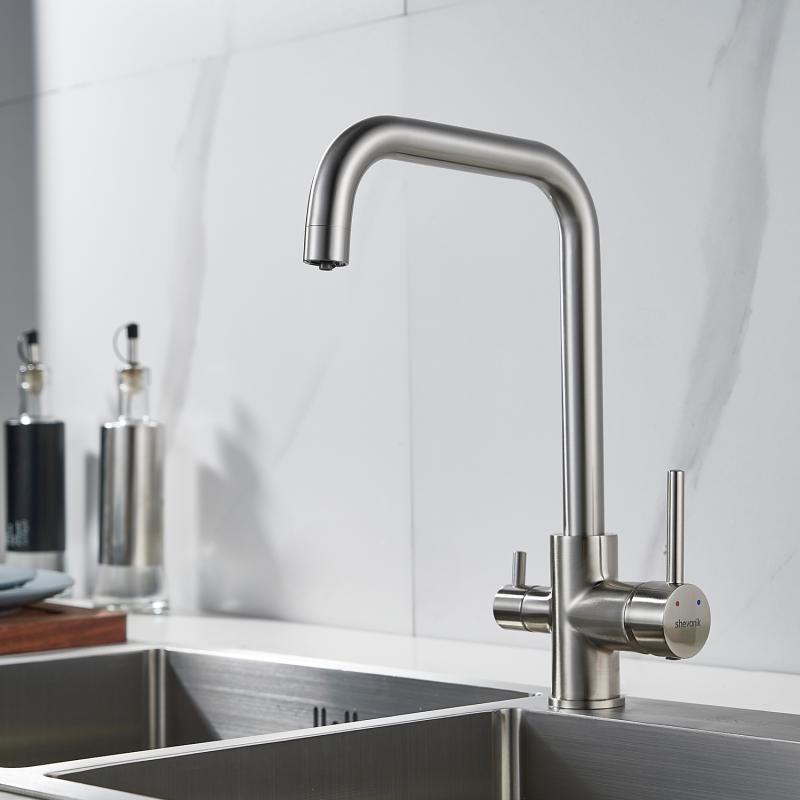 Смеситель для кухни со встроенным фильтром (краном) под питьевую воду Shevanik S228 S228L Смеситель для кухни со встроенным фильтром (краном) под питьевую воду Shevanik S228 S228L