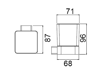 Стакан для зубных щеток Timo Selene Black 14033/03