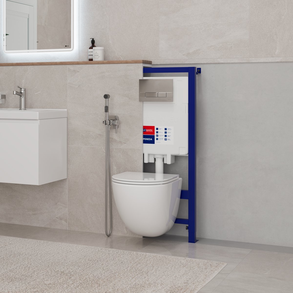 Система инсталляция PENEDA механическая для подвесных унитазов (без кнопки смыва) Система инсталляция PENEDA механическая для подвесных унитазов (без кнопки смыва)