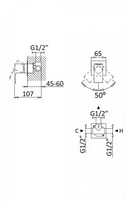 PORTA-DIF-SS Гигиенический душ со смесителем, исполнение Sunset