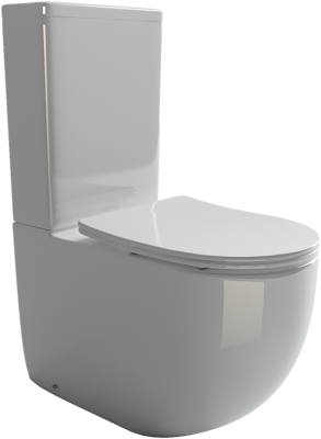 Напольный пристенный унитаз Metropol Rimless