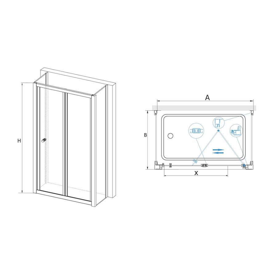 Душевой уголок RGW CL-41 P (CL-21 + 2Z-12) 1000x700 Душевой уголок RGW CL-41 P (CL-21 + 2Z-12) 1000x700