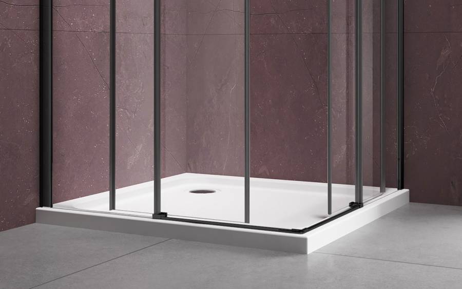 Душевой уголок Dice VSS-4D900CLB, 900*900, черный, стекло прозрачное Душевой уголок Dice VSS-4D900CLB, 900*900, черный, стекло прозрачное