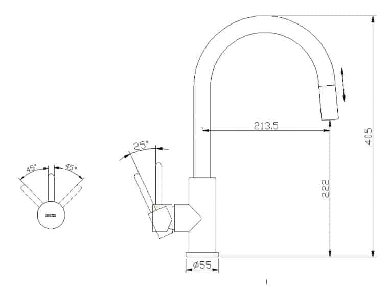 Смеситель для мойки OMNIRES Y Y1255IN (инокс) Смеситель для мойки OMNIRES Y Y1255IN (инокс)