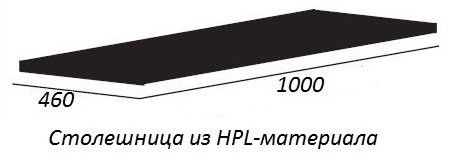 Столешница из керамогранита 1000x460 KEP-100-MNO Marmo Nero Opaco Столешница из керамогранита 1000x460 KEP-100-MNO Marmo Nero Opaco