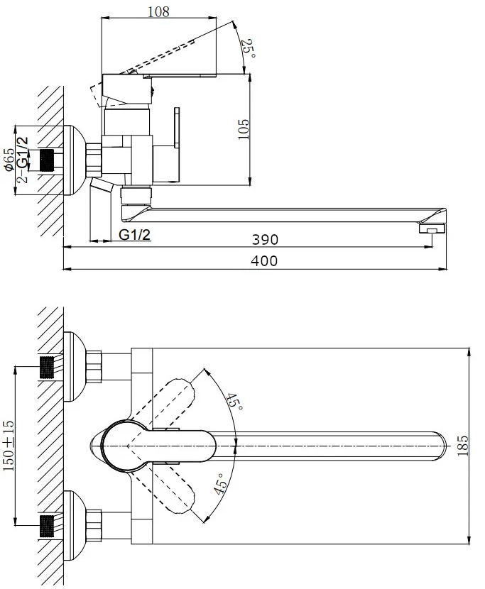 Смеситель для ванны с длинным поворотным изливом RUSH Tenerife (TE2835-51) Смеситель для ванны с длинным поворотным изливом RUSH Tenerife (TE2835-51)