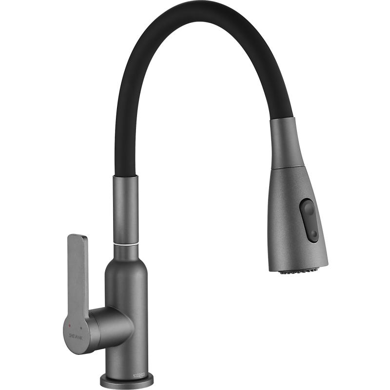 Смеситель для кухни с гибким изливом Shevanik S843T-3 Смеситель для кухни с гибким изливом Shevanik S843T-3