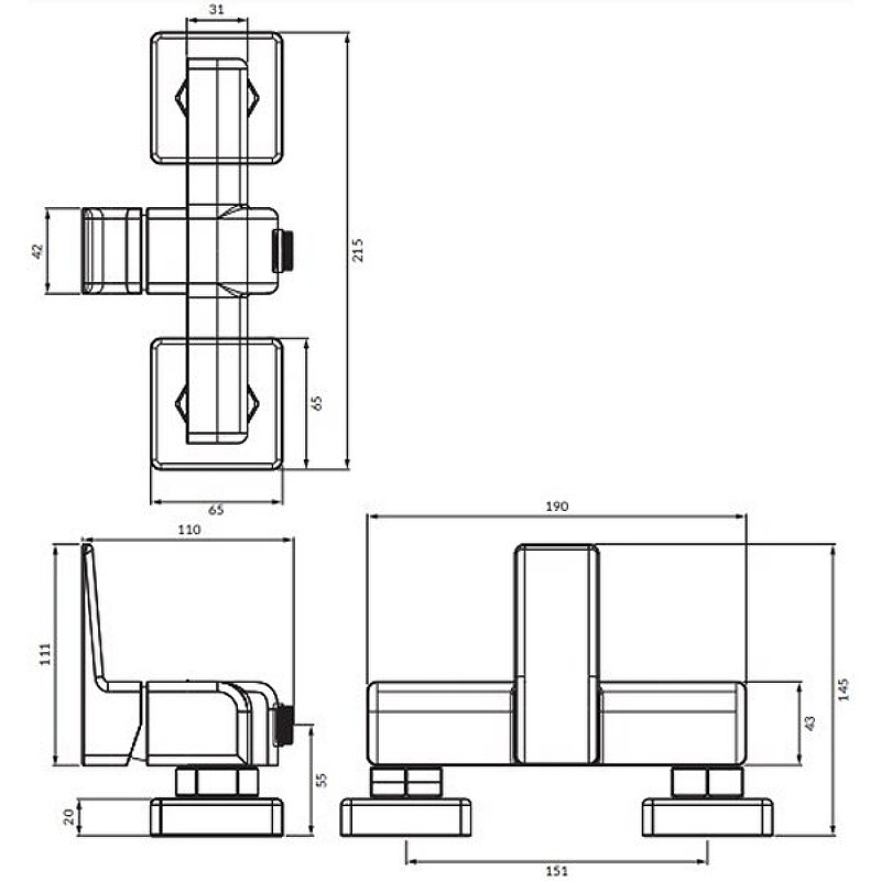 Смеситель для душа OMNIRES PARMA PM7440GR (графит) Смеситель для душа OMNIRES PARMA PM7440GR (графит)