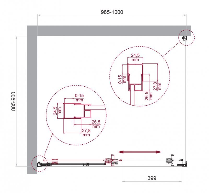 Душевой уголок BELBAGNO LUCE-AH-1 Душевой уголок BELBAGNO LUCE-AH-1