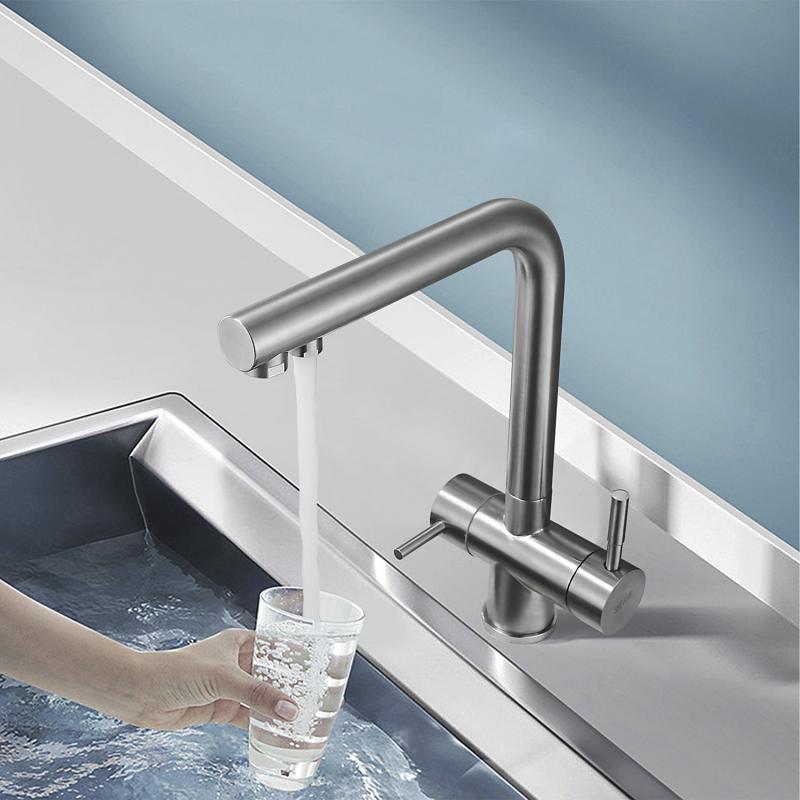 Смеситель для кухни со встроенным фильтром (краном) под питьевую воду Shevanik S468 S468B Смеситель для кухни со встроенным фильтром (краном) под питьевую воду Shevanik S468 S468B