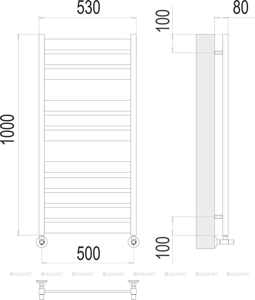 Полотенцесушитель Terminus Латте П11 500х1000 Полотенцесушитель Terminus Латте П11 500х1000
