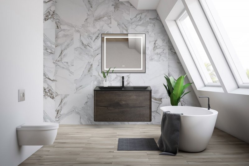 Тумба с раковиной подвесная  BelBagno ACQUA 80 Bianco Lucido, раковина белая Тумба с раковиной подвесная  BelBagno ACQUA 80 Bianco Lucido, раковина белая