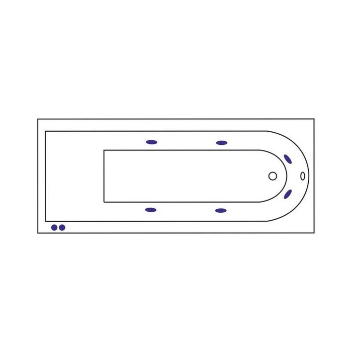 Ванна ACTIMA Aurum 150x70 "HYDRO" (хром) Ванна ACTIMA Aurum 150x70 "HYDRO" (хром)