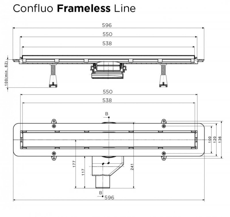 40007821BG Душевой поддон Confluo Board UNI 900 Frameless Line Black Glass 550 Исполнение: глянцевое черное стекло  40007821BG Душевой поддон Confluo Board UNI 900 Frameless Line Black Glass 550 Исполнение: глянцевое черное стекло